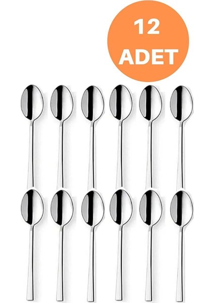 12'li Paslanmaz Çay Kaşığı Seti, 12 Kişilik, şık ve kullanışlı, günlük kullanım için ideal