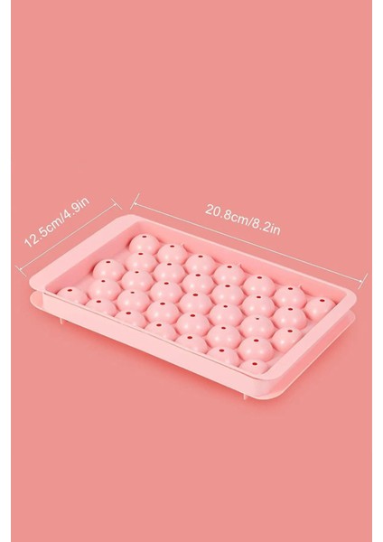 Kapaklı Yuvarlak Buz Kalıbı, 33 Hazneli, Kokteyl ve Sunum için Uygun, Plastik, 10x20 cm modelleri