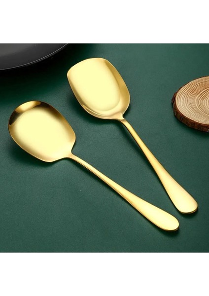 Çelik Servis Kaşığı Seti, 21cm, 2'li, şık ve dayanıklı mutfak gereci