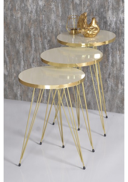 Zigon Sehpa Gold Krem Tel 1044 fiyatları