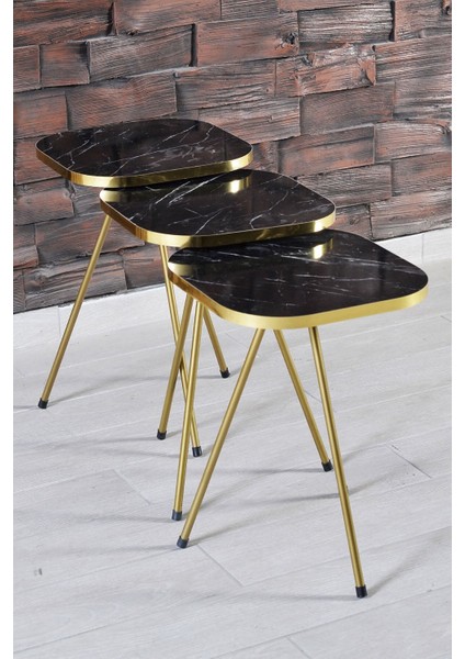 Zigon Sehpa 34*34 Altın Bendir