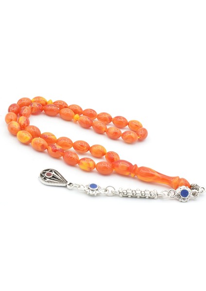 Beyzi Kesim Günlük Boy Sarı Kırmızı Beyrut Kehribar Tesbih