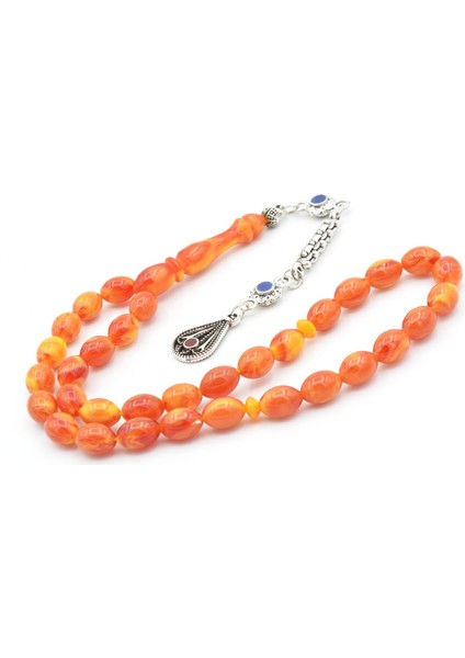 Beyzi Kesim Günlük Boy Sarı Kırmızı Beyrut Kehribar Tesbih modelleri