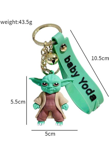 Baby Yoda Anahtarlık Bebek Grogu Figür Maskot The Mandolin Yıldız Savaşları Simego Temalı Sevimli Aksesuar Çanta ve Araba Süsü Hediyelik fırsatları