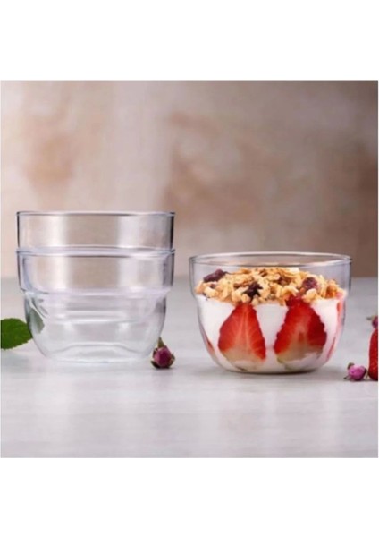Şeffaf 6'lı 200ml reçellik seti, şık ve kullanışlı saklama kapları