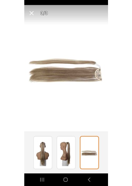 Sentetik At Kuyruğu Platin Sarısı Saç 60CM modelleri