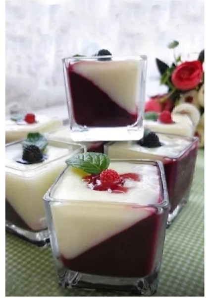 9x9 Battal Boy Cam Kare Dondurmalık Seti, 6'lı, 250 ml, Şeffaf, Şık ve kullanışlı modelleri