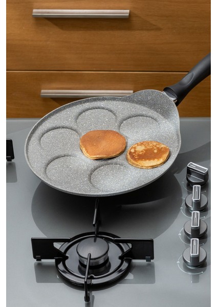 26 cm Rosa Granit Pankek Tavası, yapışmaz tabanlı, şık ve dayanıklı mutfak gereci modelleri