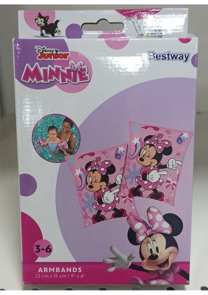 Yeşil Minnie Mouse yumuşak kolluk, 23x15 cm, rahat ve şık tasarım 3+ yaş