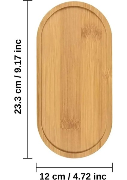 Bej Bambu Oval Sunum ve Servis Tepsisi, 23x12 cm, mutfak ve banyo kullanımı için ideal fiyatları