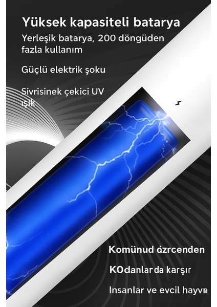 Şarjlı Elektrikli Sinek Raketi 3000V | Uv Işıklı | Güvenli 3 Katmanlı | Haşere Kovucu Cihaz fırsatları
