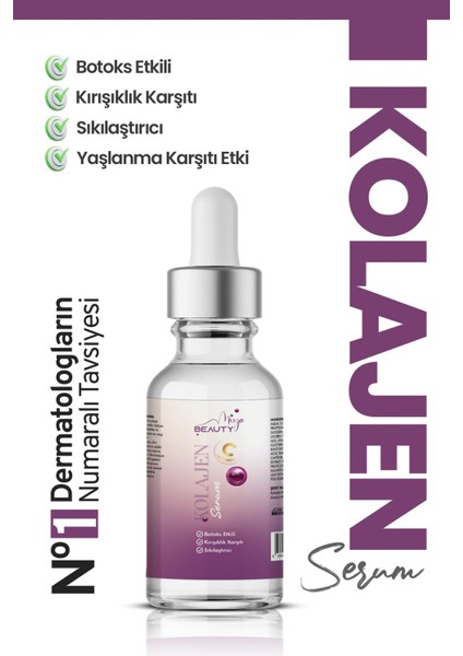 1 HAFTADA GÜZELLEŞTİREN Collogen Dolgunlaştırıcı Botox Etkili Kırışıklı.k Işıltı Veren Yaşlanm.a Karşıtı Leke Giderici Gençleştiren Kusursuz Görünüm Sağlayan Serum 30 Ml