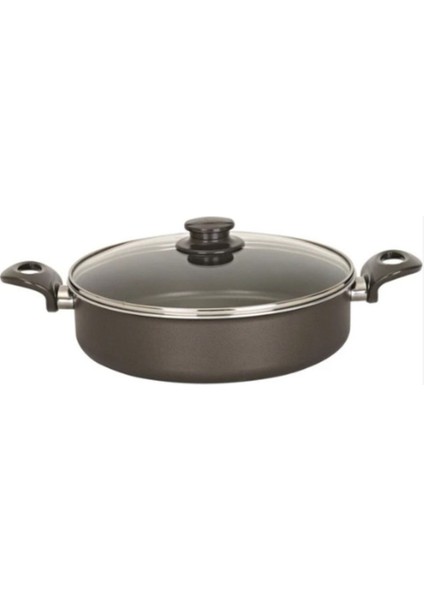 Onyx Karnıyarık 30 cm, şık ve dayanıklı, yapışmaz taban, granit dış, Teflon iç