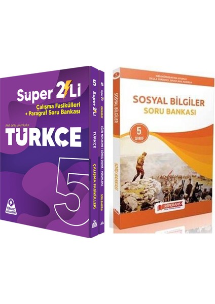 Örnek Akademi 5. Sınıf Süper Ikili Türkçe Seti ve Referans Sosyal Bilgiler Soru Bankası 2 Kitap
