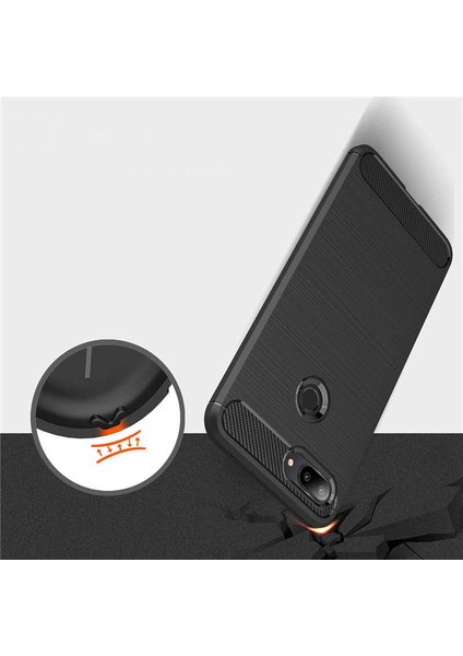 Xiaomi Mi 8 Lite ile Uyumlu Kamera Korumalı Darbe Önleyici Carbon Brushed Silikon Kılıf indirimleri