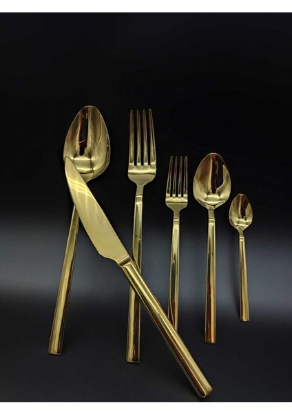 Şık 36 Parça Çatal, Kaşık ve Bıçak Seti, Dayanıklı Çelik Mutfak Aksesuarları