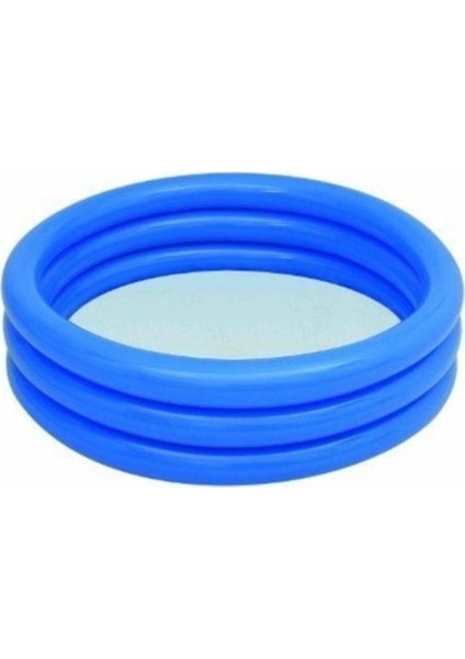 Çocuklar için renkli 3 bölmeli mavi havuz, pompa dahil, 122x25 cm yaz keyfi
