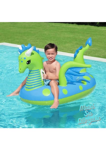 Çocuklar için renkli su dünyası ejderha binici eğlence ve dekor ürünü, 134x142 cm, 7+ yaş fiyatları