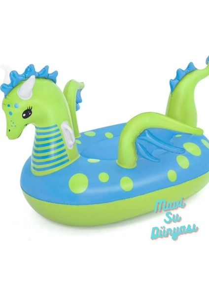 Çocuklar için renkli su dünyası ejderha binici eğlence ve dekor ürünü, 134x142 cm, 7+ yaş fırsatları