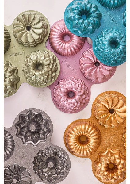 Gri Çok Amaçlı Kek Kalıbı, Alüminyum, 4'lü Set fiyatları