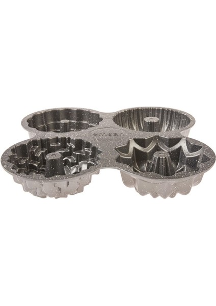 Gri Çok Amaçlı Kek Kalıbı, Alüminyum, 4'lü Set indirimleri