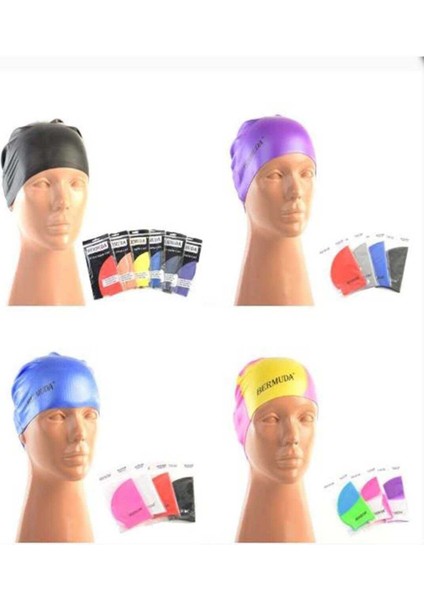 Renkli silikon bone, 4 model, şık tasarım, kolay kullanım, çok renk seçeneği, 3+ yaş