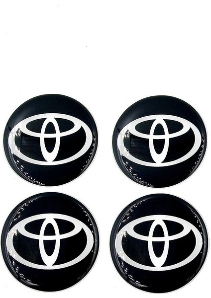 Yeni Nesil Tasarım Damla Sticker Siyah Toyota Jant Göbeği 5.5cm Uyumlu modelleri