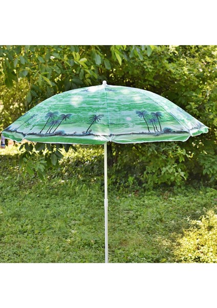 150 cm Çok Amaçlı Yeşil Şemsiye, Plaj, Bahçe, Balkon ve Havuz İçin, 5+ Yaş indirimleri