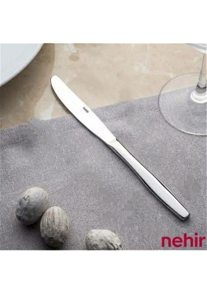 12'li şık yemek bıçak seti, paslanmaz çelik, kullanışlı ve zarif mutfak gereci