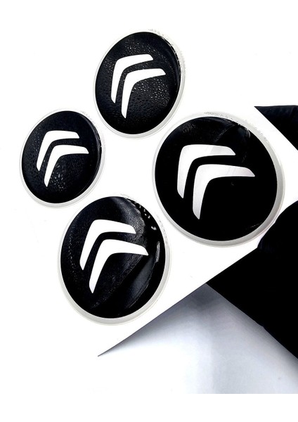 Damla Sticker Siyah Tasarım Citroen Jant Göbeği 5.5cm Uyumlu fiyatları