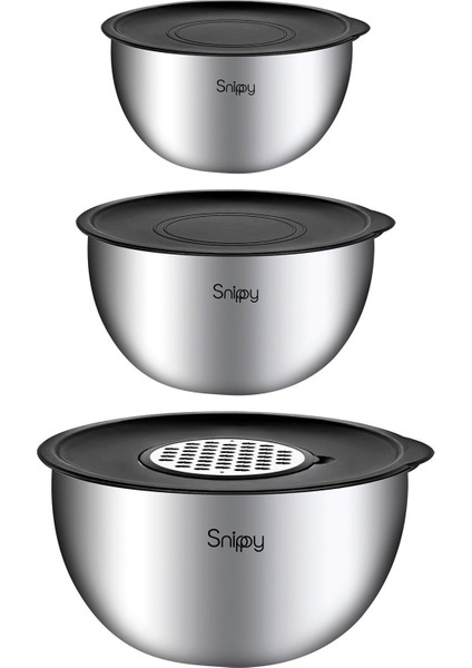 Paslanmaz Çelik 9 Parça Rendeli ve Saklama Kabı Seti, 16-24 cm, 4,4 L, 6+ parça indirimleri
