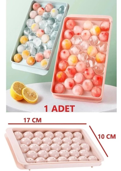 Kapaklı 33 Hazneli Yuvarlak Buz Kalıbı, Kokteyl ve Sunum İçin Uygun Plastik Tasarım fırsatları