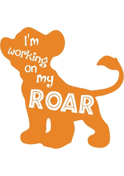 Roar Köpek Sticker 17X17 cm Turuncu