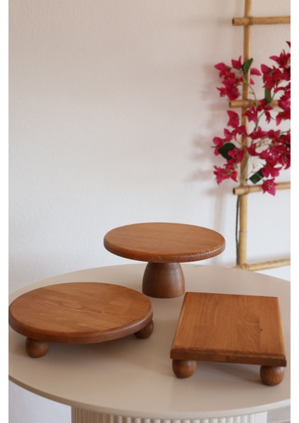 3'lü Ahşap Çeyiz Seti, Pastalık ve Risus, BPA Free, 25cm ve 17x25cm fiyatları