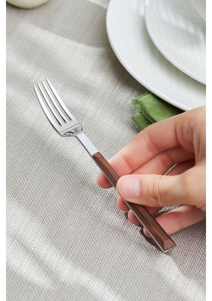 Ahşap tatlı çatalı, şık tasarım, hafif ve dayanıklı paslanmaz çelik materyal fiyatları