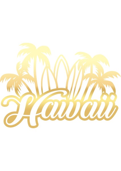 Hawaii Sticker 17X17 cm Gold