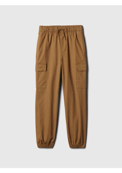 Erkek Çocuk Kahverengi Jogger Kargo Pantolon