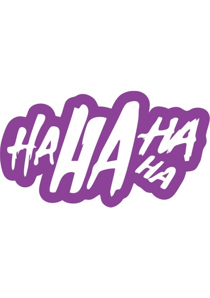 Ha Ha Ha Ha Sticker 17X17 cm Mor