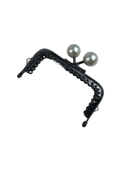 Incili Metal Cüzdan Bursu Kavisli (8 cm / 10 Cm) - Cüzdan Klipsi Aksesuarı