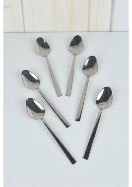 12'li Paslanmaz Çelik Çay Kaşığı Seti, şık ve dayanıklı tasarım