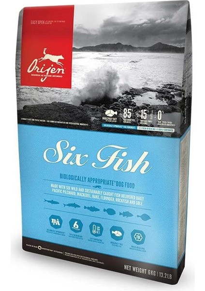 Six Fish Tahılsız Balıklı Yavru ve Yetişkin Köpek Maması 1