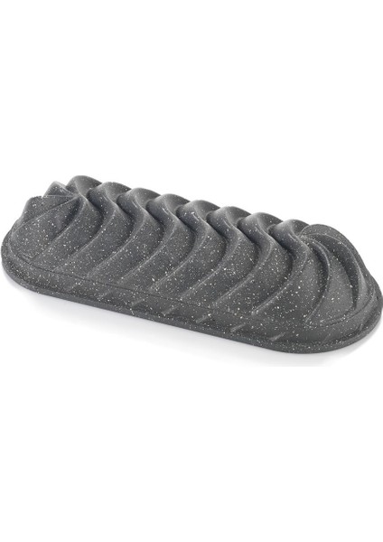 Gri döküm kek kalıbı, dayanıklı ve şık mutfak gereci, tek parça