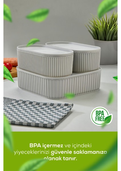 3'lü elastik saklama kabı seti, pratik ve istiflenebilir, gri renkli, dayanıklı plastik fiyatları