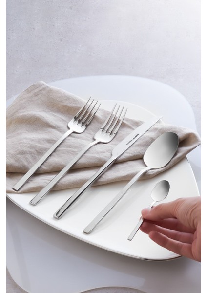 6 Kişilik Parlak Çatal, Kaşık ve Bıçak Takımı, 30 Parça modelleri