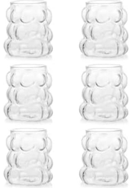 90 ml 6'lı üzüm ve bulut desenli cam su bardağı seti modelleri