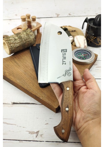 El Yapımı Paslanmaz Çelik Mutfak Bıçağı ve Kılıf Hediye, 1 Parça indirimleri