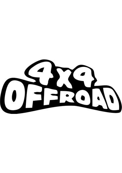 4x4 Off Road Sticker 17X17 cm Siyah