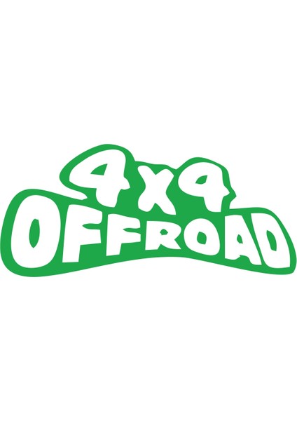4x4 Off Road Sticker 17X17 cm Yeşil