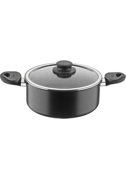 22 cm yüksek kaliteli taş döküm tencere, yapışmaz taban, sağlıklı ve dayanıklı kullanım