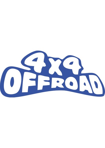 4x4 Off Road Sticker 17X17 cm Mavi
